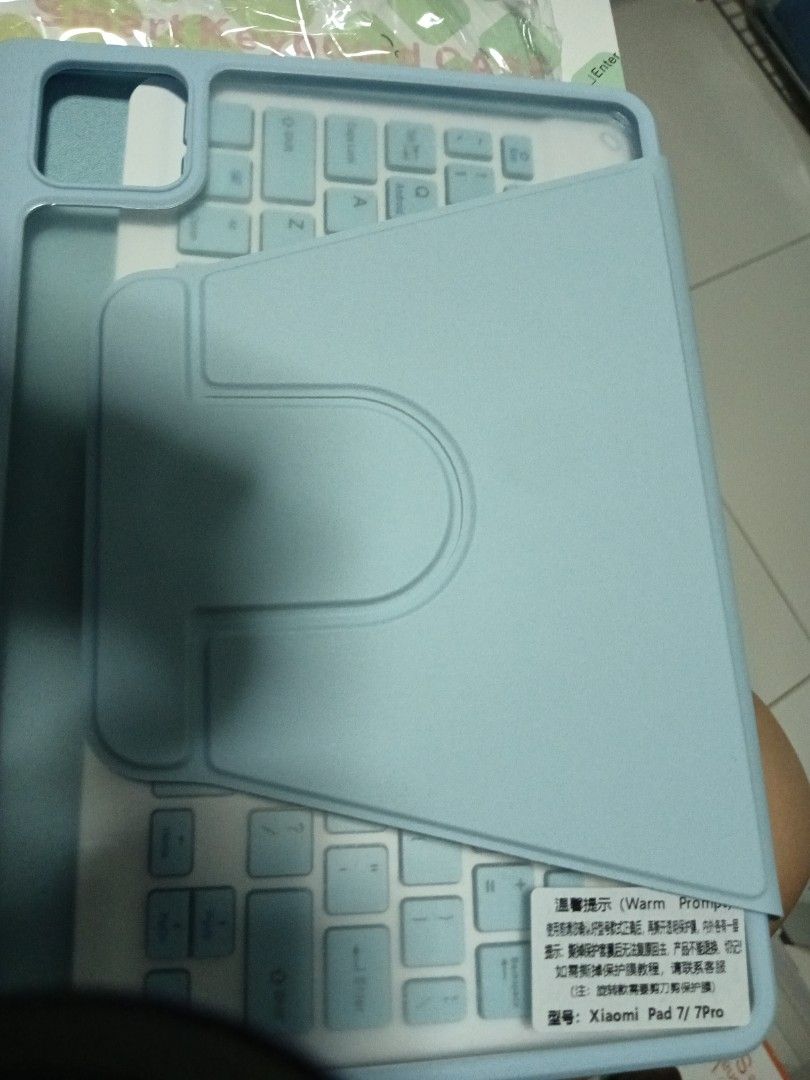 Xiaomi 7/7 pro Light Blue Tablet Case with 360 Rotating Keyboard ...