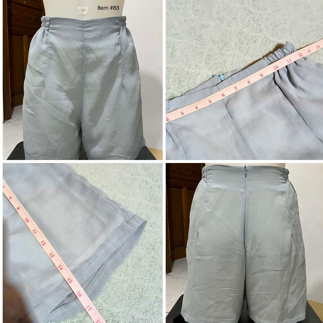 Light Grey High Waisted Pleated Shorts (Category: Shorts) located in Quezon City. Submitted by syayayay (Listing ID 1463208505, Image 3). Description: - Light grey shorts - High-waisted fit - Elastic back for comfort - Pleated front detail - Zipper closure at the back - Comfortable and stylish - Ideal for casual wear.