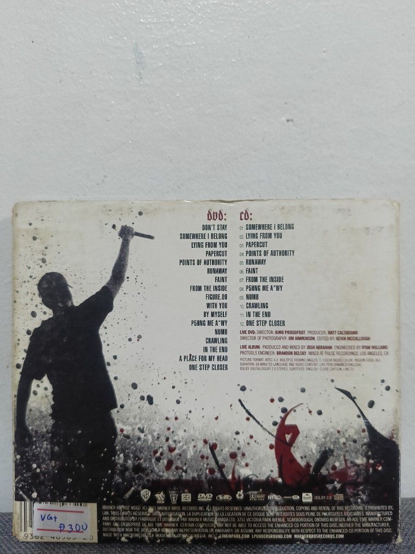 Linkin Park - Live in Texas (Category: CDs & DVDs) located in Cavite. Submitted by bodega_ni_kiks11 (Listing ID 1464286273, Image 2). Description: 2 Disc with visible hairlines very good playing condition/no skip.