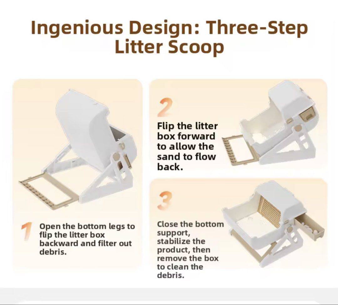 Litterbox with Sifting System semi automatic (Category: Health & Grooming) located in Taguig. Submitted by riaph2025 (Listing ID 1464174462, Image 3). Description: - Petmate hooded litter pan - Built-in sifting system for easy cleaning - Removable top hood - Good size for most cats - Made of durable plastic - Helps keep your home tidy -RFS - too big for our space. Use only for a week.