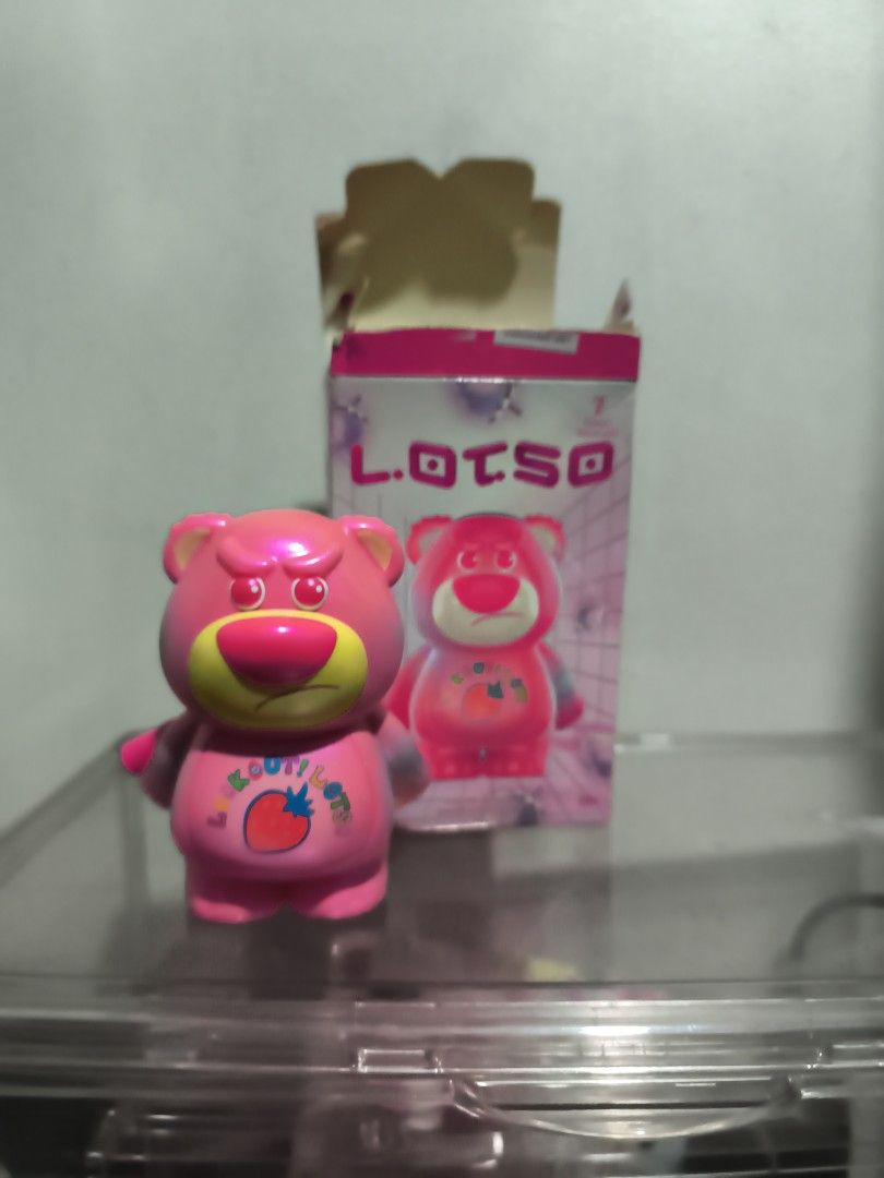 Lotso Bear Blind Box miniso (Category: Designer & Blind Box Toys) located in Manila. Submitted by jelaibinzz (Listing ID 1464237714, Image 1). Description: - Still new - no defects or dirt - has a box but Abit crumpled - rfs for declutter .