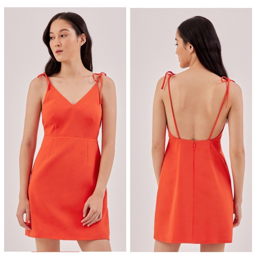 Love, Bonito — Jovene Low Back Mini Dress (Category: Dresses) located in General Trias. Submitted by zellybeansz (Listing ID 1464232792, Image 1). Description: - Love Bonito Jovene Low Back Mini Dress - Adjustable tie shoulder straps - Open back with zip closure - Never used, no tags - Pads are removed - XS, fits up to Small .