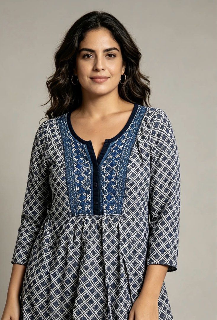 LUCKY BRAND (Category: Blouses) located in Davao. Submitted by sart0ria85 (Listing ID 1464234230, Image 2). Description: A mini tunic with moroccan emboideries on breast part. 100% COTTON MADE IN INDIA 🇮🇳 MEDIUM. Size 6 VERY GOOD CONDITION (89/100).