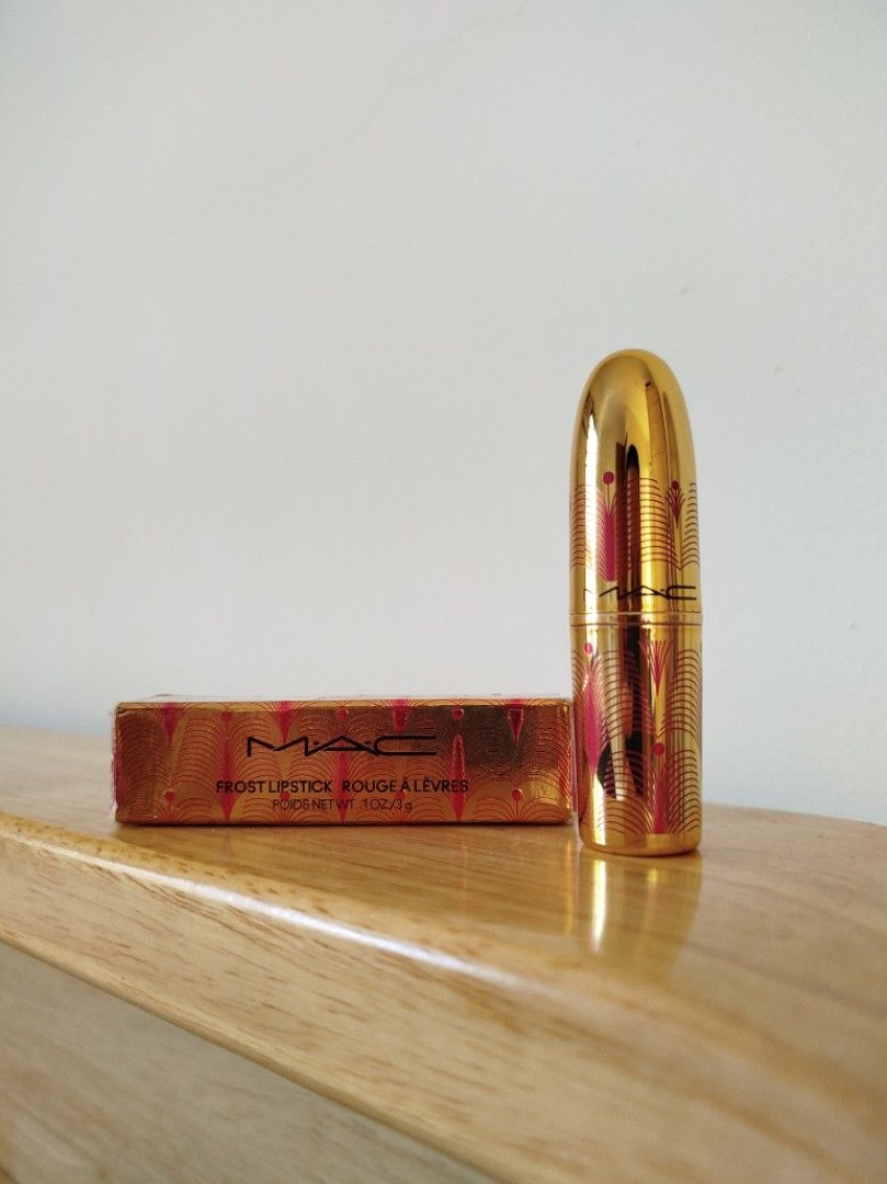 MAC Frost Lipstick in MACgenta (Category: Makeup) located in Quezon City. Submitted by luckycitrine (Listing ID 1464202551, Image 1). Description: - Limited edition from the Gift of Gold Collection - Gold tube in mint condition because it was always kept in its box - Rare item, for collectors - Usage shown, top layer sliced off for hygiene purposes - See my actual lip swatch on the last photo - Ships via Grab/Lalamove from Novaliches.