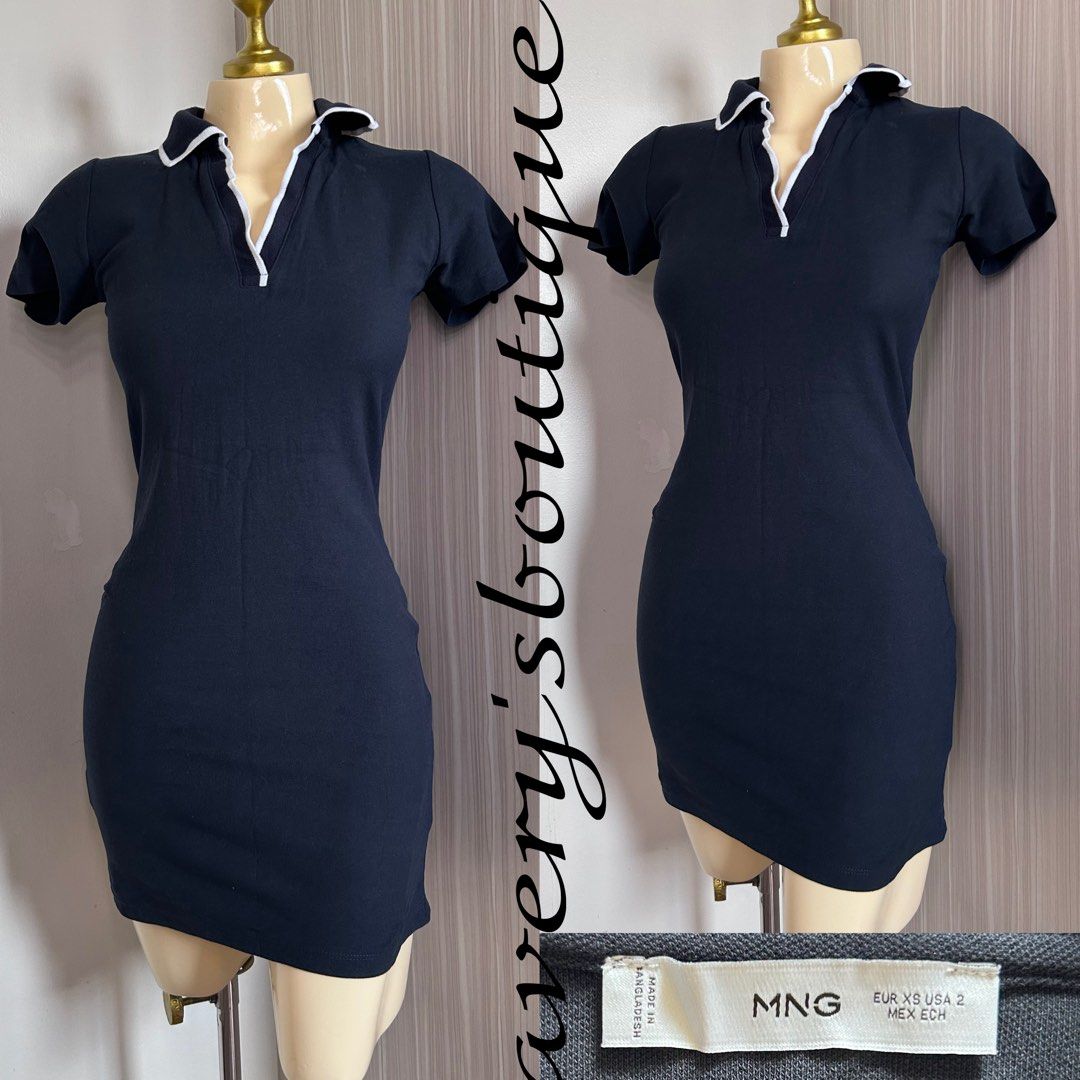 MANGO blue polo dress - XS (Category: Dresses) located in Quezon City. Submitted by averysboutiqueonfb (Listing ID 1464185136, Image 1). Description: ‼️PRICE IS NOT NEGOTIABLE‼️ 📍Location: Munoz,Quezon city. 🧾MOP: Gcash/BDO/Maya/Maribank 🚚MOD: J&T/Lalamove ❌No rush shipping ❌Measurements not available for certain items .
