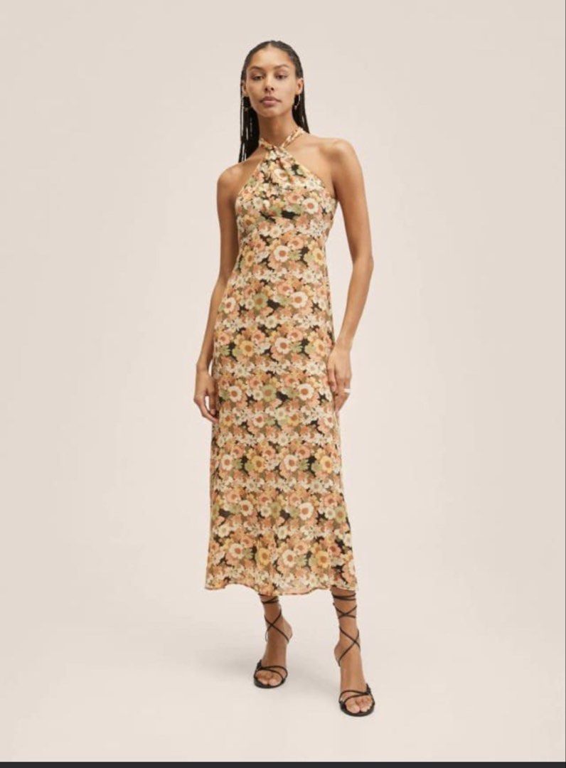 Mango floral print halter dress (Category: Dresses) located in Manila. Submitted by sjeefsells (Listing ID 1464337759, Image 1). Description: .