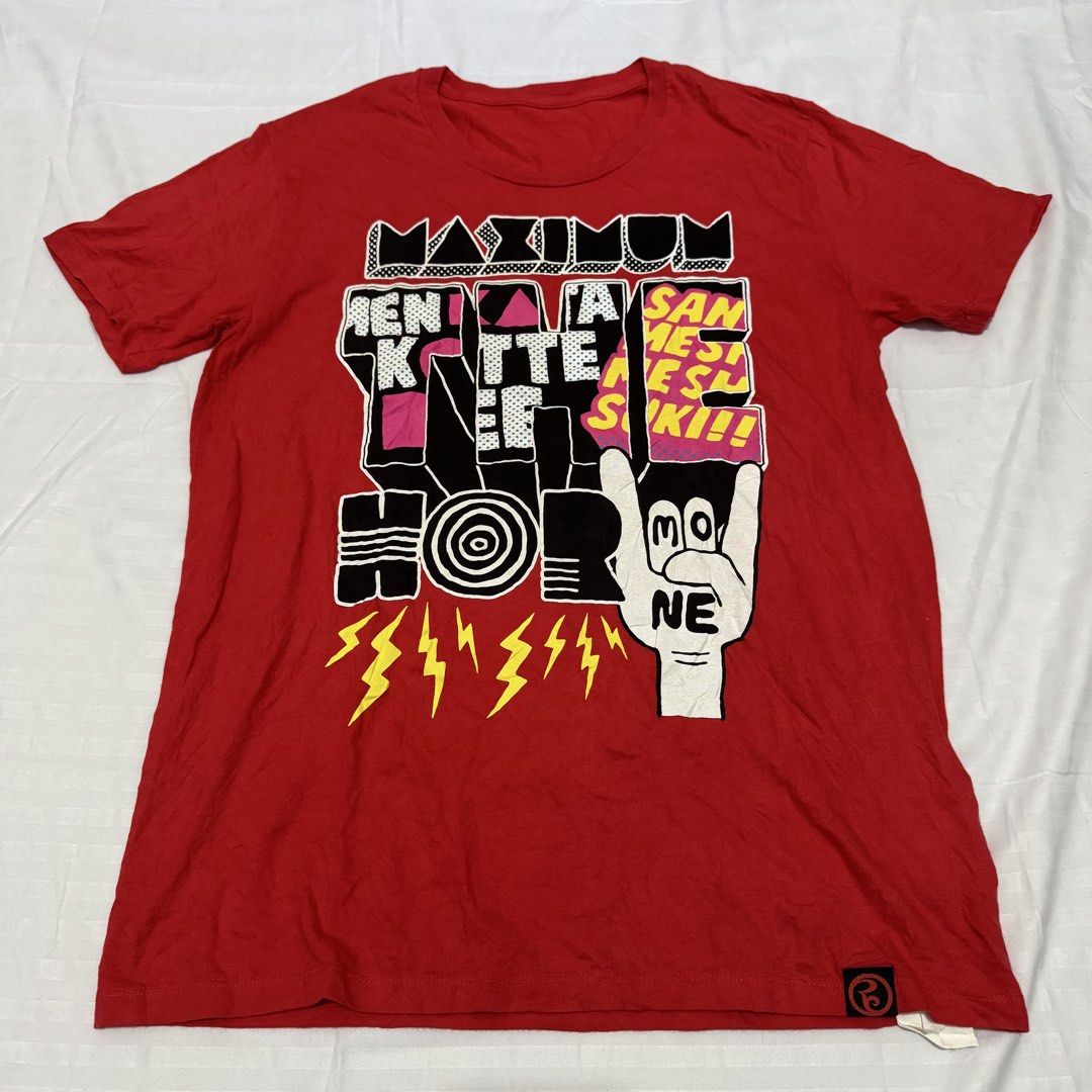 MAXIMUM THE HORMONE (Category: Tshirts & Polo Shirts ) located in Pasig City. Submitted by jaaard (Listing ID 1464243103, Image 1). Description: Maximum the hormone Size M cut tag 19.5x28 Vgood condition.