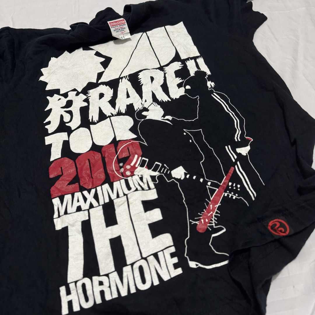 MAXIMUM THE HORMONE (Category: Tshirts & Polo Shirts ) located in Pasig City. Submitted by jaaard (Listing ID 1464243827, Image 2). Description: Maximum the hormone Size S 18.5x25 Vgood condition need wash.
