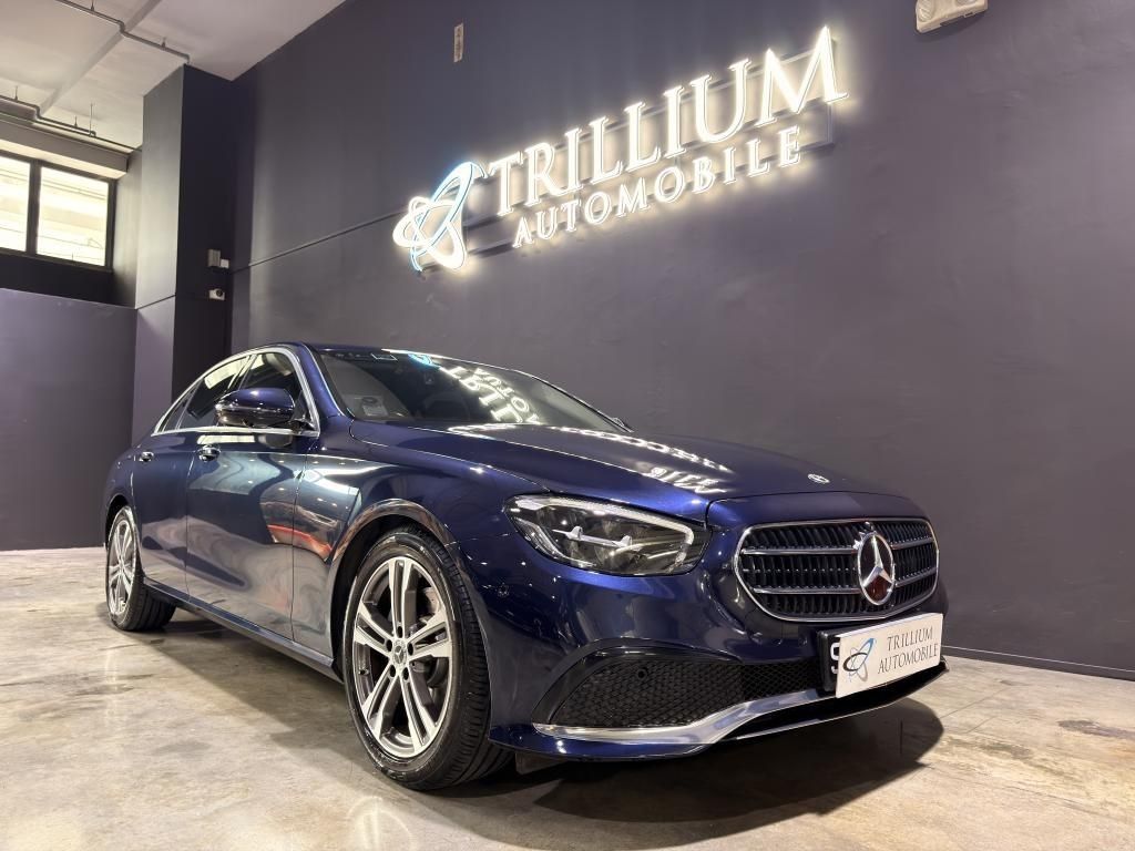 Mercedes-Benz E-Class Saloon E200 Avantgarde (A) (Category: Used Cars) located in Singapore. Submitted by trillium.auto (Listing ID 1464290445, Image 1). Description: 🚘 Vehicle Features 2.0L turbocharged engine, 194bhp, 9G-Tronic, paddle shifters, multifunction steering, soft-close doors and Keyless-Go, cruise control. 🚘 Accessories Widescreen digital cockpit, 360Â° camera, Apple CarPlay, Android Auto, wireless charging, electric tailgate and d