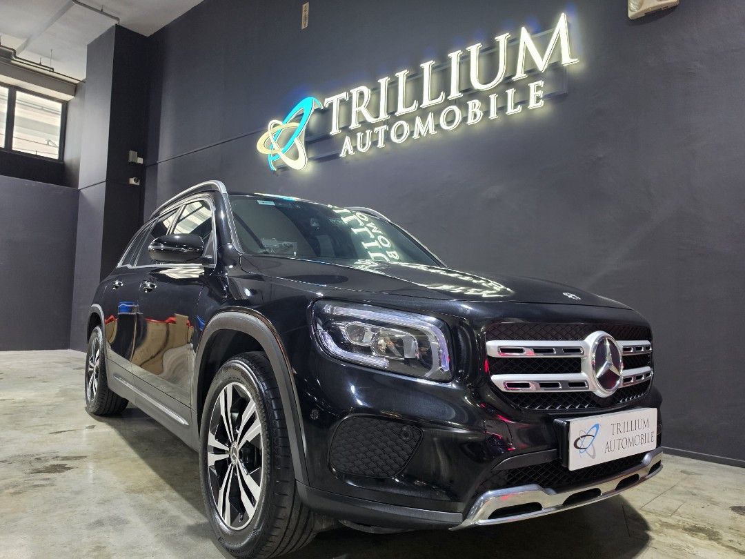 Mercedes-Benz GLB-Class GLB200 Progressive 7-Seater (A) (Category: Used Cars) located in Singapore. Submitted by trillium.auto (Listing ID 1464274540, Image 2). Description: 🚘 Vehicle Features 160hp 4 cylinder turbocharged engine. 7G-DCT gearbox transmission. Dynamic select with 4 selectable drive programs. 7G-DCT transmission. Paddle shift. 🚘 Accessories Original 18" sport rims. 10.25" MBUX touchscreen. Auto tailgate, Apple CarPlay/Android Aut