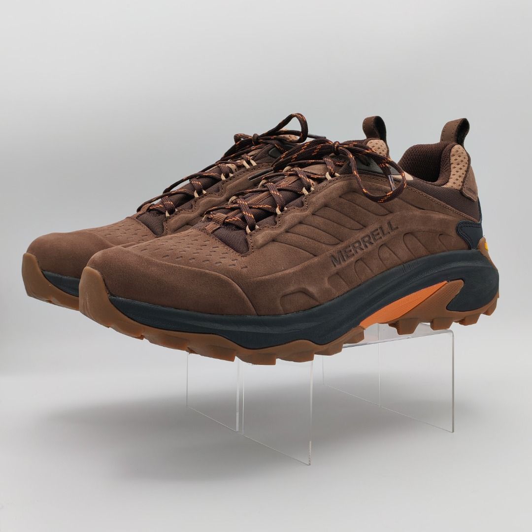 Merrell MOAB Speed 2 Leather Sneakers - US 12 (Category: Sneakers) located in Taguig. Submitted by lukaemanuel (Listing ID 1464260782, Image 1). Description: Merrell Moab Speed 2 Leather – US 12 — 👟 Condition: Barely used 📏 Size: US 12 🎨 Color: Brown / black / orange accents 🥾 Style: Hiking / trail shoes 🎁 Inclusions: Shoes only Barely used pair of Merrell Moab Speed 2 Leather in a rugged brown colorway. Great outdoor/trail shoe with a leath