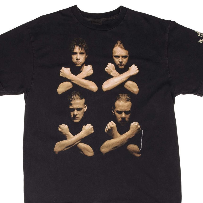 Metallica vintage shirt (Category: Activewear) located in San Jose. Submitted by aldbbch (Listing ID 1464167968, Image 2). Description: Vintage shirt Single stitch all the way No issue In good condition Metallica on tag.
