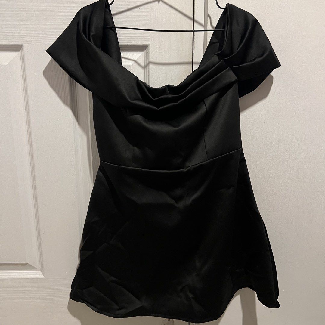 Mini Dress Black (Category: Dresses) located in Manila. Submitted by sade03_ (Listing ID 1464164893, Image 1). Description: size: large bust: 36-40 waist: 30-34 hips: 38-42 - A-line - With boning - Back zipper fastening - Non-stretch - Fabric: Duchess satin - 100% Polyester can shipped thru sdd / j&t.