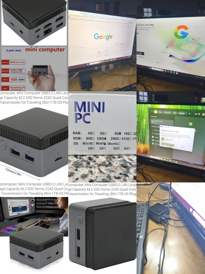 Mini PC (8GB RAM) and LG Smart TV Bundle (Category: Desktops) located in Tarlac. Submitted by ibrahimharb81 (Listing ID 1464278884, Image 1). Description: - Bundle includes: Mini PC and large LG Smart TV - Mini PC Specs: 8GB RAM, 128GB SSD, Windows 11pro - Perfect for home office or entertainment setup - Both items in good working condition - Feel free to ask any questions! used LG smart android monitor original price 58k . brand new mini pc wind