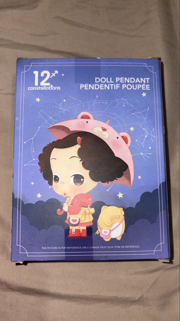 Miniso Doll Pendant [Virgo] (Category: Designer & Blind Box Toys) located in Santa Rosa. Submitted by g_klothings (Listing ID 1464262497, Image 2). Description: 💯 Miniso bought - Comes in original, unopened (tape only) packaging (see images) - Ideal for collectors or as a charming accessory Original price: ₱399 No issue Locations for meet-up: Sta. Rosa, Laguna Caniogan, Pasig Vito Cruz, Taft Imus, Cavite .