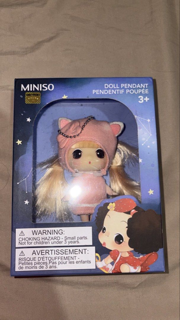 Miniso Doll Pendant [Virgo] (Category: Designer & Blind Box Toys) located in Santa Rosa. Submitted by g_klothings (Listing ID 1464262497, Image 1). Description: 💯 Miniso bought - Comes in original, unopened (tape only) packaging (see images) - Ideal for collectors or as a charming accessory Original price: ₱399 No issue Locations for meet-up: Sta. Rosa, Laguna Caniogan, Pasig Vito Cruz, Taft Imus, Cavite .