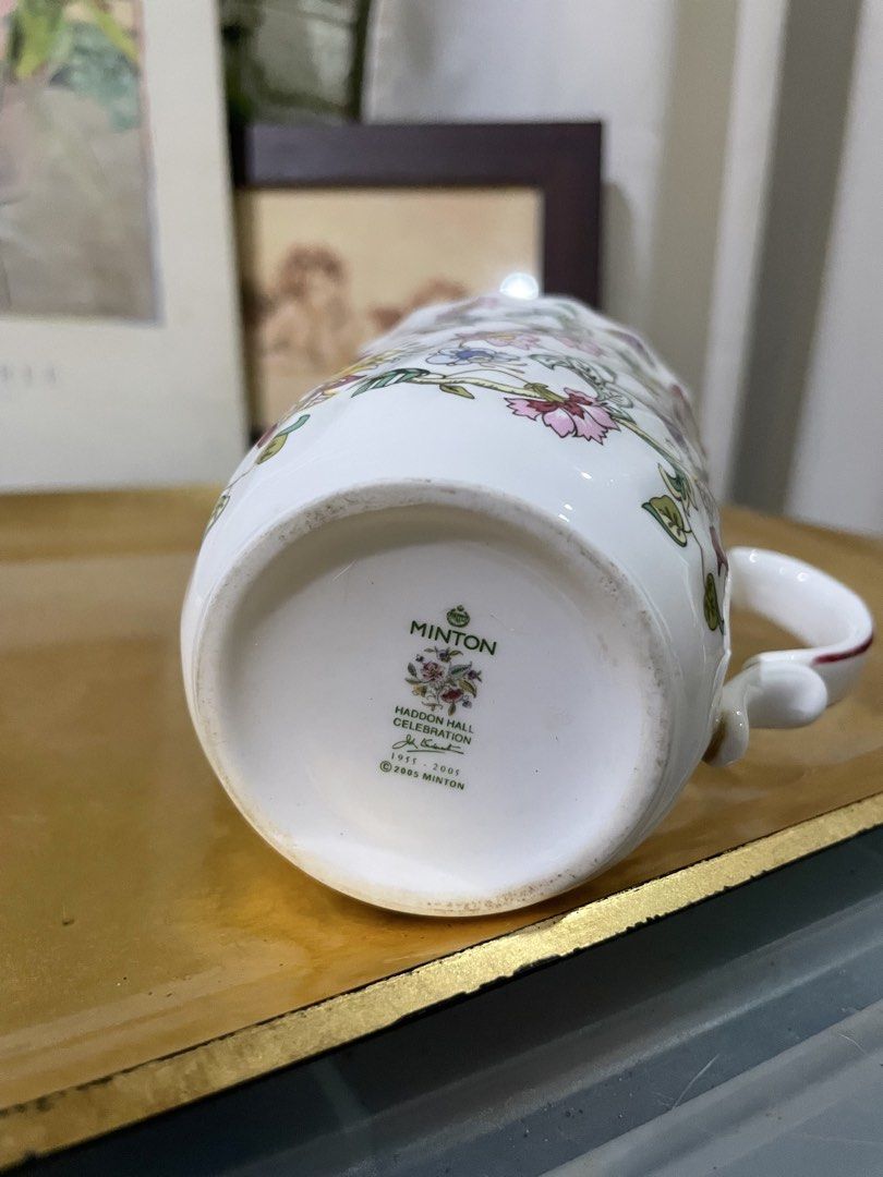 Minton Haddon Hall Celebration Mug (Category: Coffee & Tea Tableware) located in Malaybalay. Submitted by timelessheirlooms (Listing ID 1464232184, Image 3). Description: With fades on rim.