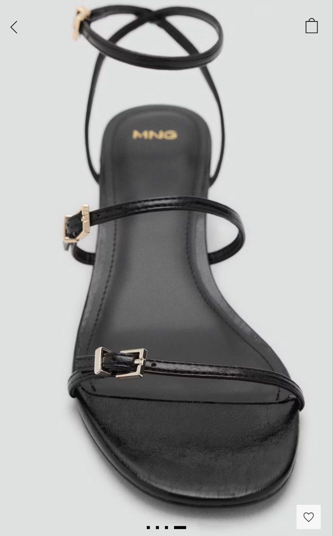 MNG Black Kitten Heel Sandals (Category: Flats & Sandals) located in Manila. Submitted by jskrzy (Listing ID 1464237035, Image 3). Description: - Brand: MNG - Color: Black - Style: Kitten-heel sandals - Features: Thin straps with gold buckles, ankle strap for secure fit - Original Price: Php 3,295 Worn twice, heels too small for me .