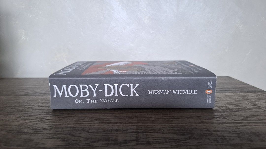 Moby-Dick; or, The Whale Penguin Classics Deluxe Edition (Category: Storybooks) located in Quezon City. Submitted by arkiv.ph (Listing ID 1464175482, Image 1). Description: Available Loc.: Bagbag, QC. Firm price as posted. No last-price inquiries, please. Moby-Dick by Herman Melville - Penguin Classics Deluxe Edition (Deckle Edge) Condition Details: - Pre-loved, well taken care of - No shelf wear, no foxing, no humid smell - Binding intact - Grea
