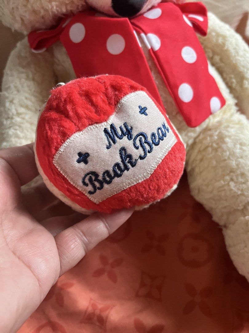 My book bear w polka dots bow (Category: Plushies & Soft Toys) located in Paranaque City. Submitted by bonsaiart (Listing ID 1464162320, Image 3). Description: Pre owned Good condition Huggable 750(fixed)+ sf Payment first policy (gcash/ paymaya) Shipping ONLY (J&t) NO TO COD NO TO MEETUP NO TO COP (LBC) No breaking of set or bundle.
