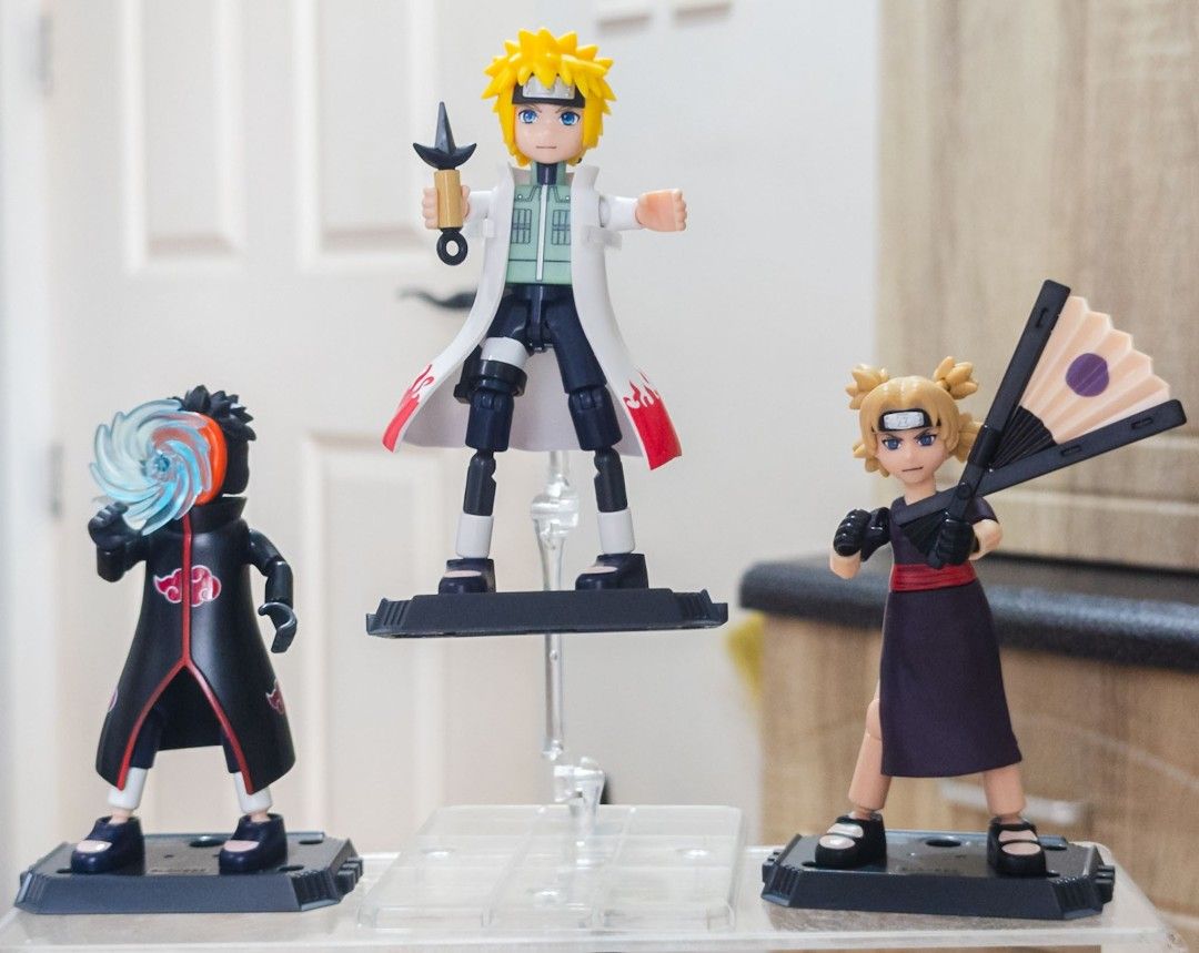 Naruto Blokees Figures - Minato, Obito, Temari (Category: Figurines & Statues) located in Quezon City. Submitted by pervysage (Listing ID 1464163522, Image 1). Description: Take all for 900. No issues..