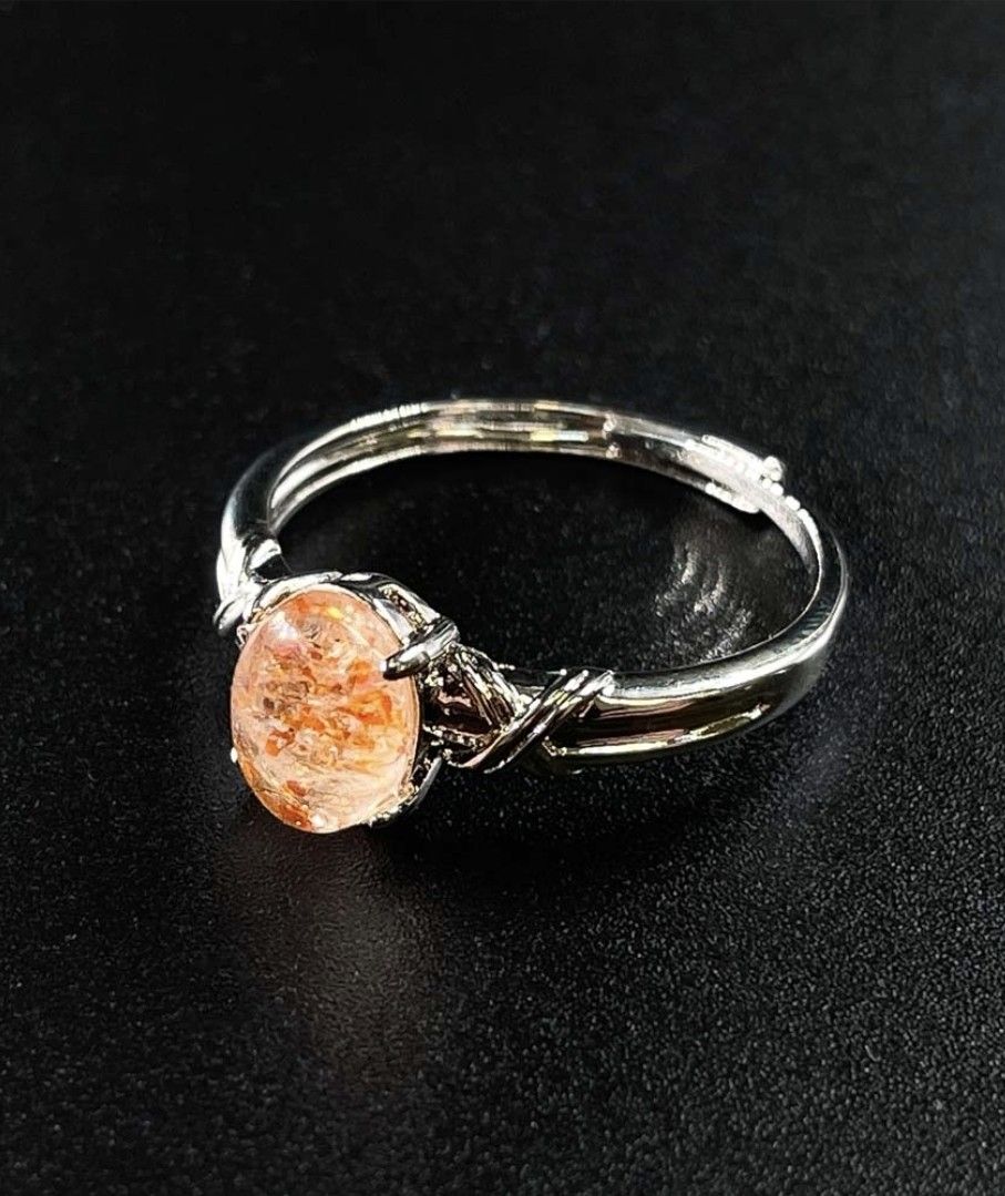 Natural Sunstone Adjustable Ring for Leo, Libra and Scorpio (Category: Rings) located in Antipolo. Submitted by pragmaticshop (Listing ID 1464290084, Image 2). Description: Ring size: ~16.5-18.5 mm (the size can be adjusted independently) Approximate stone size: 8x5.5x2.5 mm Country of origin: China The ring is made of a jewelry alloy. This ring should be worn carefully, avoiding contact with water, creams, and antiseptics. Zodiac signs: Leo, Lib