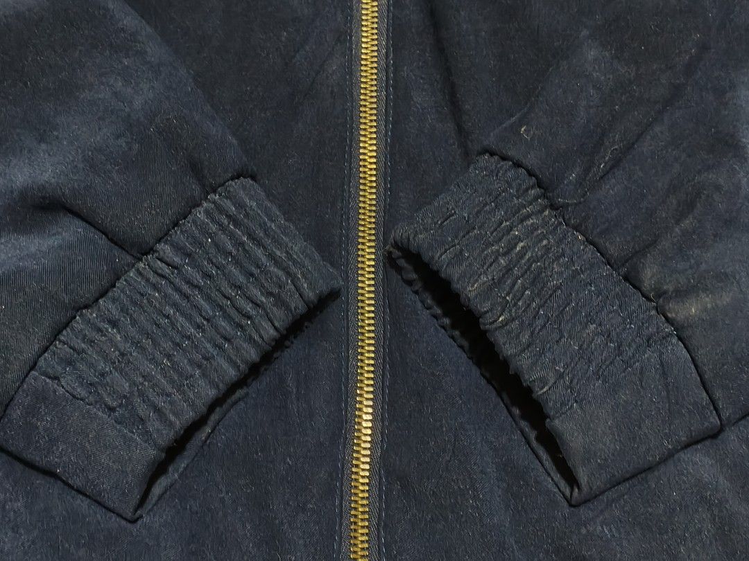 Navy Blue Jacket (Category: Coats, Jackets and Outerwear) located in Baguio. Submitted by oberdosed (Listing ID 1464349229, Image 3). Description: Navy Blue Jacket A versatile and relaxed everyday jacket, cut wide for easy, unrestricted layering. Measurements: Length: 26" | Width: 26" | Sleeves: 22.5".