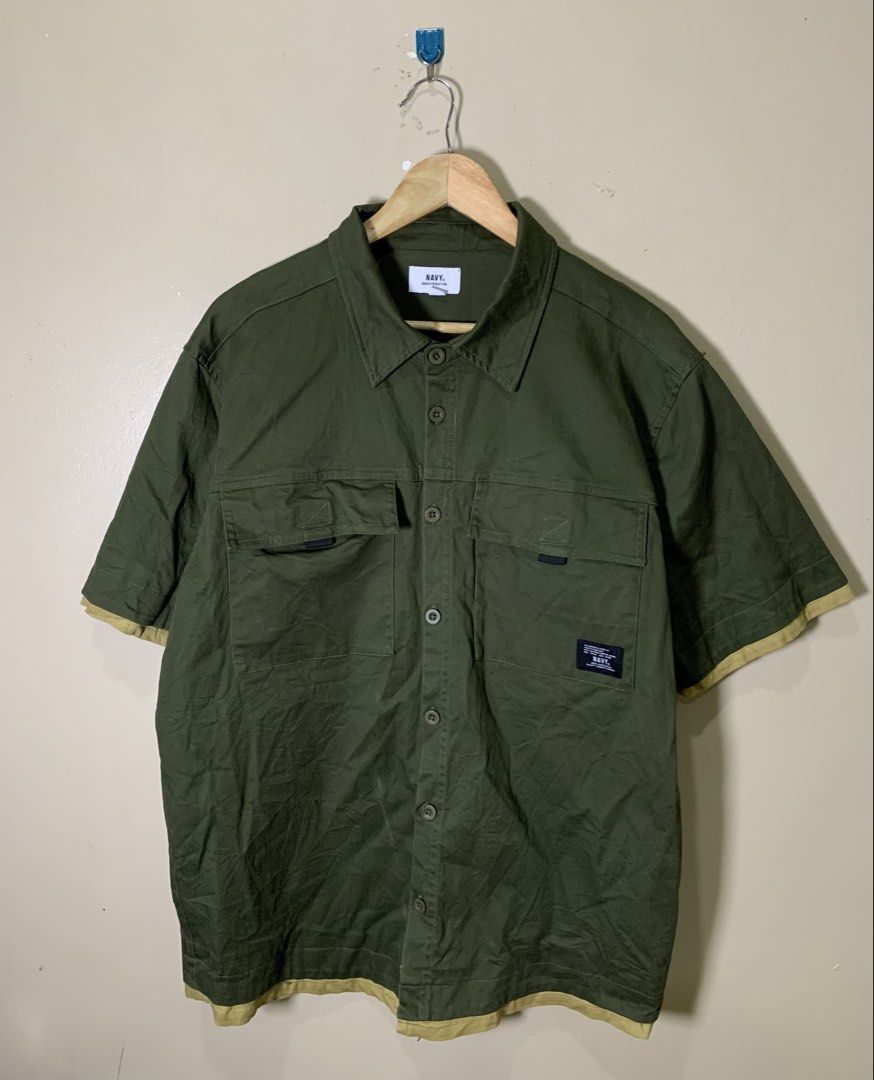 NAVY olive green short sleeve Utility (Category: Tshirts & Polo Shirts ) located in Molave. Submitted by mysticbird_38213e (Listing ID 1464138257, Image 2). Description: Good as new po Ganda po nito Pang Outdoor niyo po Pwede din pang Tactical mga sir No issue .