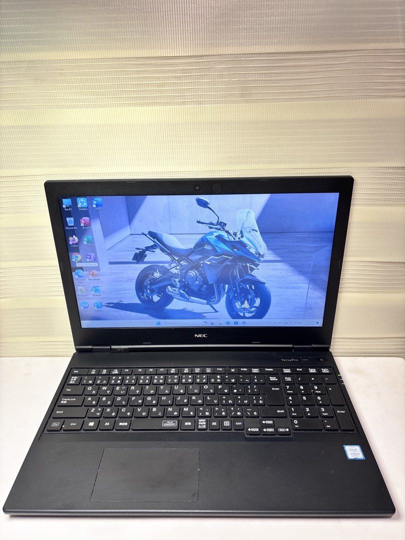 NEC laptop (Category: Laptops & Notebooks) located in Carcar. Submitted by cgggg_694 (Listing ID 1464248120, Image 3). Description: - - Sleek black finish - Full keyboard with dedicated numeric keypad - Screen displays a motorcycle wallpaper - Tested and works well - Ready for its new owner Forsale ✧˚.🎀༘⋆ ₱14,000 Only 모NEC Laptop Core i5 8th gen 8gb ram 256vgb nvme ssd 15.6 Inches screen With numpad keys WINDOWS 11PRO ACTIVATED MICROSOFT 2021 LI