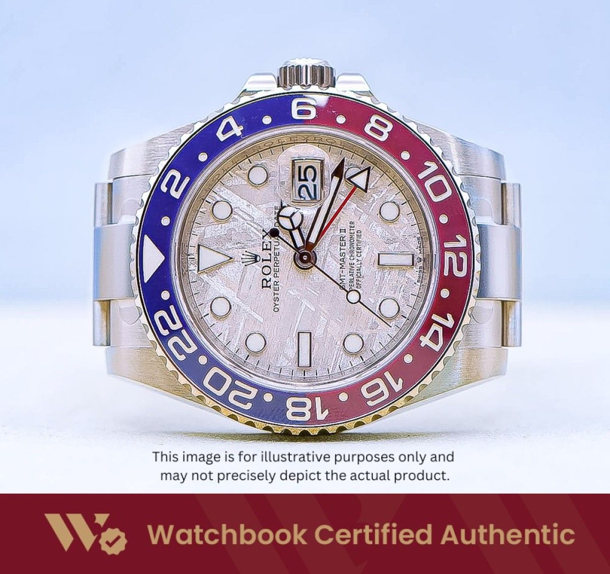 [New] Rolex GMT Master II Pepsi Oyster 126719BLRO 126719 Meteorite Dial A8774 | Sep 2026 (Category: Watches) located in Singapore. Submitted by watchbooksg (Listing ID 1463591404, Image 1). Description: Watchbook Swiss-Standard Certified: Professional Authentication You Can Trust Every watch undergoes systematic 60-point verification by Swiss-trained watchmakers at our in-house Watchbook Service Centre. We verify all checkpoints—movement, dial, c