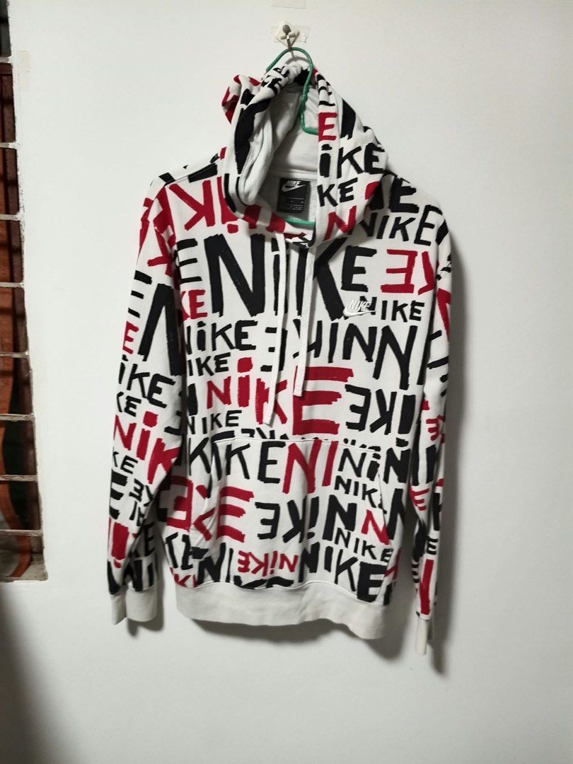 Nike aop hoodie (Category: Coats, Jackets and Outerwear) located in Coron. Submitted by tr1p2thr1ft (Listing ID 1464319270, Image 1). Description: 22.5 by 26 As new condition Nonissue Juan Miguel Mondejar(fb acc).