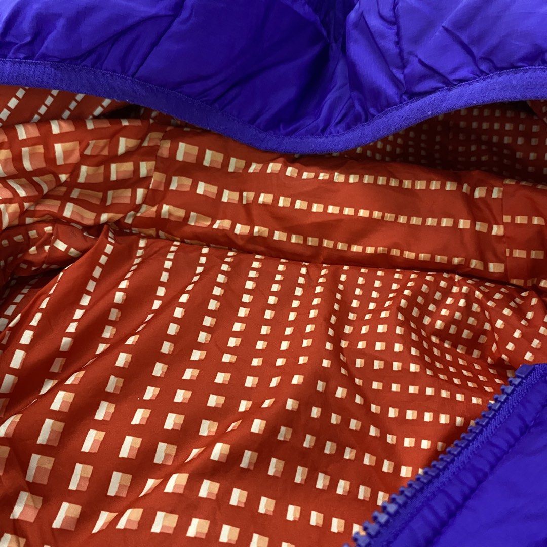 Nike Puffer Jacket / Hooded Winter Coat Purple with Orange Pattern Lining (Category: Coats, Jackets and Outerwear) located in Imus. Submitted by kingbhatsdrygoods (Listing ID 1464216628, Image 3). Description: KingBhats HUB Please read below before inquiring or making a purchase. ✨ 👕 ITEM DETAILS (Inches): • Shoulder: 18 • Width: 21.5 • Length: 26 • Sleeve Length: 27 • Flaws/Issues: pin hole 📌 ORDER & PAYMENT RULE: • First to pay, first served.