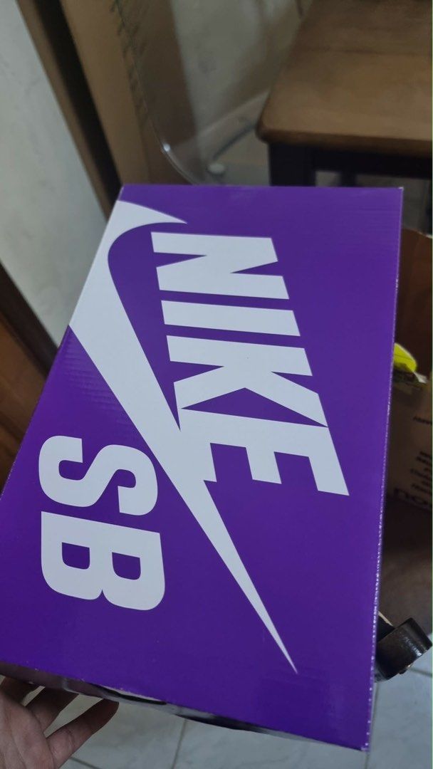 Nike SB Dunk Low Pro White Black Gum (Category: Sneakers) located in Baguio. Submitted by jeikei27 (Listing ID 1464209639, Image 3). Description: - Classic Nike SB Dunks - White leather upper with black swoosh - Gum sole for excellent grip - Comes with original purple Nike SB box - Ideal for skating or everyday wear - Clean and simple design.