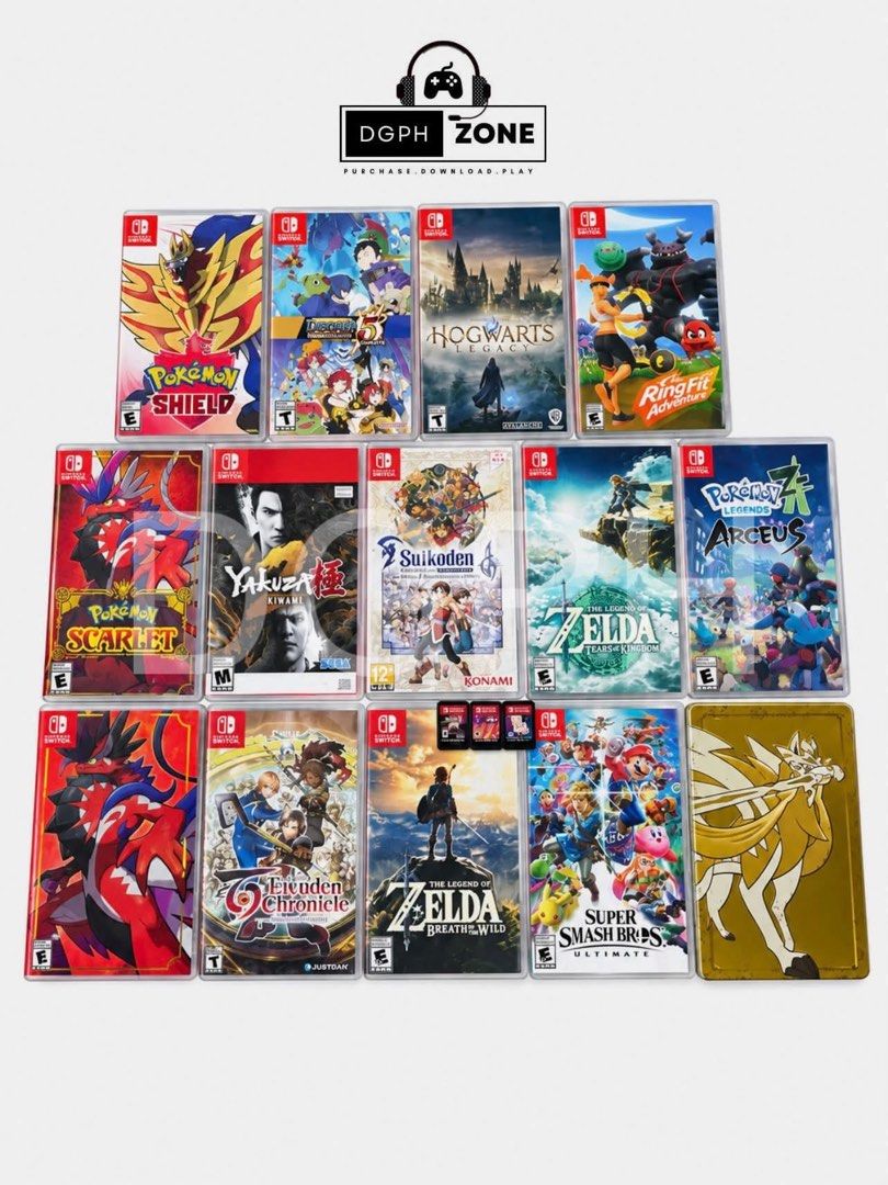 Nintendo Switch Games (Category: Nintendo) located in Manila. Submitted by watdahick (Listing ID 1464245443, Image 1). Description: FOR SALE! NINTENDO SWITCH PHYSICAL GAMES: •Digimon — ₱1,200 •Pokémon Shining Pearl — ₱1,000 (cart only) •Pokémon Legends: Z-A — ₱2,000 •Pokémon Scarlet — ₱1,600 SOLD •Pokémon Shield — ₱1,600 •The Legend of Zelda: Tears of the Kingdom — ₱1,600 SOLD •The Legend of Zelda: Breath of the Wild — ₱1,500 SOLD •Super Smash Br
