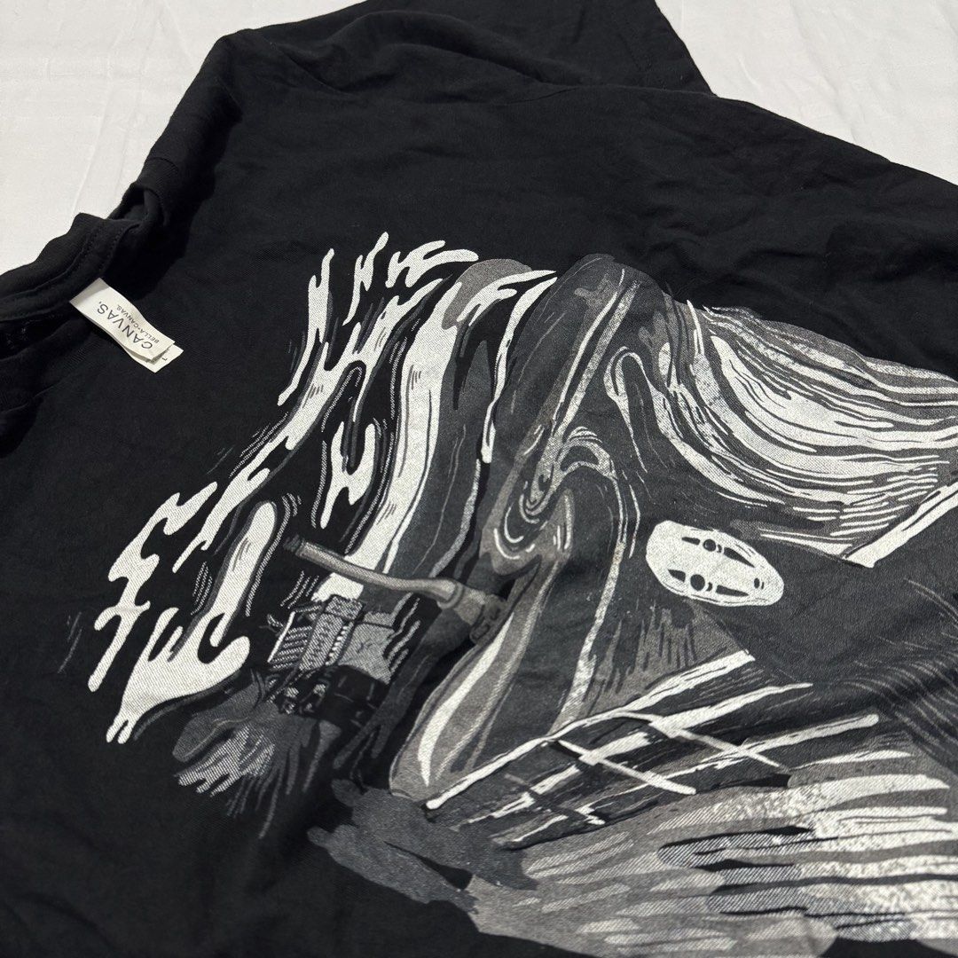 NO FACE (Category: Tshirts & Polo Shirts ) located in Pasig City. Submitted by jaaard (Listing ID 1464239943, Image 2). Description: No face Size L 22x29 Vgood condition 1repaired pinhole issue back hem part.