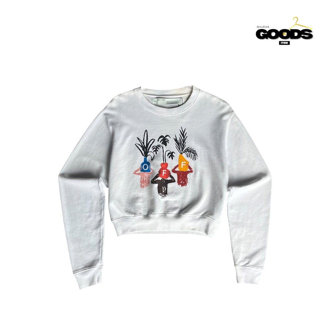 Off - White De Graft Crop Sweatshirt (Category: Coats, Jackets and Outerwear) located in Cebu City. Submitted by specializedgoodsitem_ (Listing ID 1464248341, Image 1). Description: excellent to new condition slightly needs wash ( naka display sa store) details posted color may vary due to light 21’ width 22’ length .