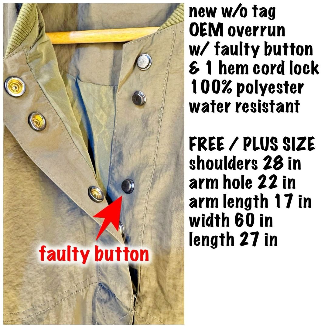 Olive Green Track Pullover Jacket (Category: Coats, Jackets and Outerwear) located in Caloocan City. Submitted by uniquefind04625 (Listing ID 1464141234, Image 2). Description: Olive Green Track Pullover Jacket ₱350.