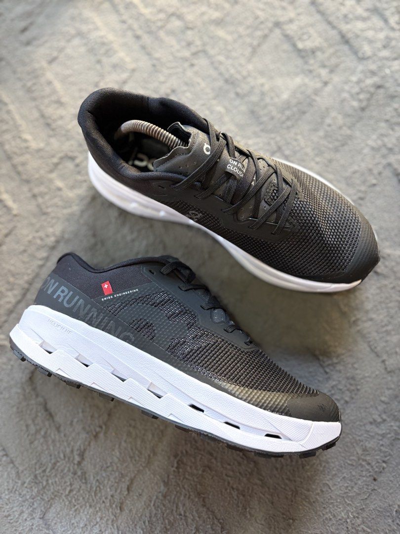 On Cloud Running Shoes Black Swiss Engineering Men's US 9.5 (Category: Sneakers) located in Lapu Lapu. Submitted by jadegodine04736 (Listing ID 1464282973, Image 1). Description: - On Cloud running shoes - Color: Black - Size: US 9.5 / EU 43 / UK 9 / JP 27.5 - Swiss Engineering - Lightweight and comfortable - Perfect for running - Ready for a new owner.