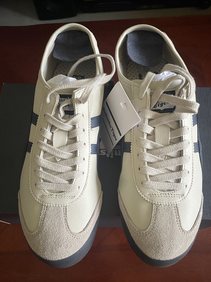 Onitsuka Tiger Mexico 66 Birch/Peacoat (Category: Casual Shoes) located in Pasig City. Submitted by joshuasung97115 (Listing ID 1464182032, Image 2). Description: - Classic Onitsuka Tiger Mexico 66 sneakers - Color: Birch with Peacoat accents - Size: US Men's 10 / US Women's 11.5 / EUR 44 - Includes original box - Ideal for everyday wear - RFS: wrong size - Brought from Japan.
