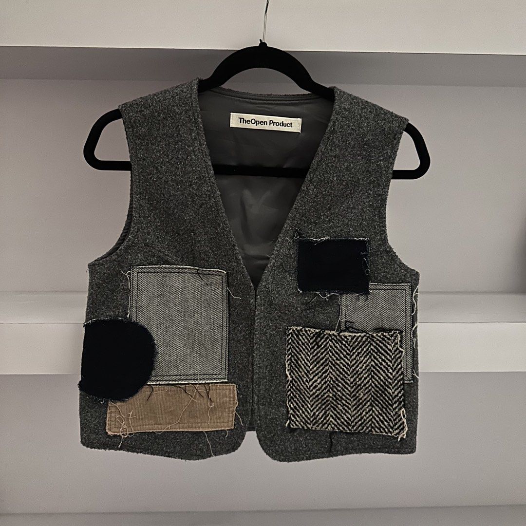 OPEN YY TheOpen Product Patchwork Vest (Category: Sleeveless) located in Quezon City. Submitted by snsn00 (Listing ID 1464260137, Image 2). Description: Bought from ssense for around 11k I think. Used once. Size 1 (please see last photo for sizing and composition details) rfs: i dont use it! bought this when open yy was still theopen product so its been with me around 3 years but used once lang hahahuhu so selling lowwww.