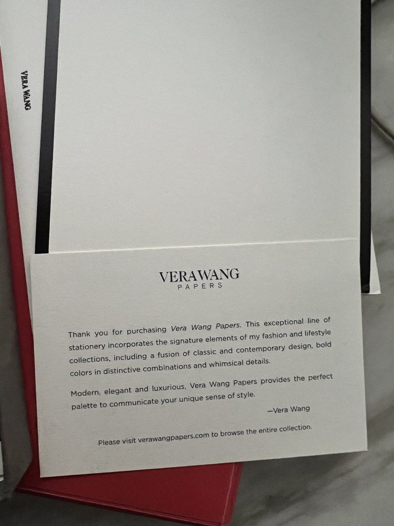 Original Vera Wang Letters and Envelopes (Category: Stationery & School Supplies) located in Caloocan City. Submitted by thriftwithriexx (Listing ID 1464245765, Image 3). Description: For those who love writing letters. I have 3 Vera Wang set of letters and enevelopes. Good for love letters, christmas cards and etc. Box is a bit dusted but letters are in good condition. Selling low from my collection. .