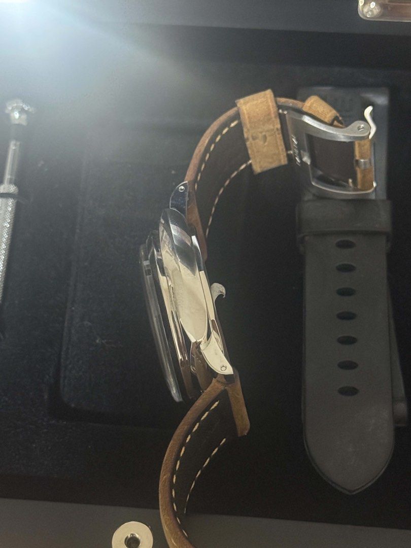 PANERAI PAM 00557 (Category: Men's Watches) located in Caloocan City. Submitted by kyyyy15 (Listing ID 1464177726, Image 3). Description: Panerai PAM 00557 Luminor 1950 3 Days • 47mm Manual-winding P.3000 movement Stainless steel case Black dial with luminous markers Left-handed / Destro configuration Signature Panerai crown-protecting bridge Sapphire crystal.
