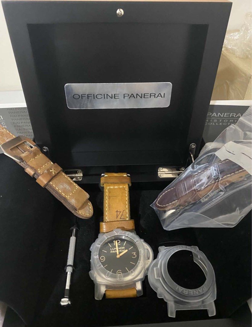 PANERAI PAM 372 (Category: Men's Watches) located in Caloocan City. Submitted by kyyyy15 (Listing ID 1464188304, Image 3). Description: Panerai PAM 372 Luminor 1950 3 Days • 47mm Manual-winding Panerai P.3000 movement Stainless steel case Black sandwich dial with luminous markers Small seconds at 9 o’clock Sapphire crystal display caseback 100m water resistance Leather strap Historic Collection • 2011 PM if interested .