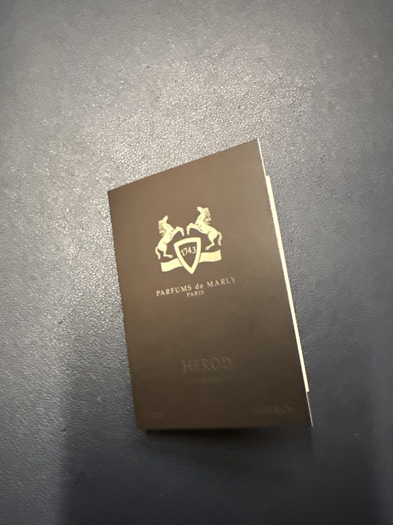 Parfums de Marly Herod Eau de Parfum Sample (Category: Fragrance & Deodorants) located in Quezon City. Submitted by maximillian.declutters (Listing ID 1464312181, Image 1). Description: - Authentic Parfums de Marly Herod fragrance sample. - Small spray size, perfect for testing the scent. - Ideal way to experience Herod before committing to a full bottle..