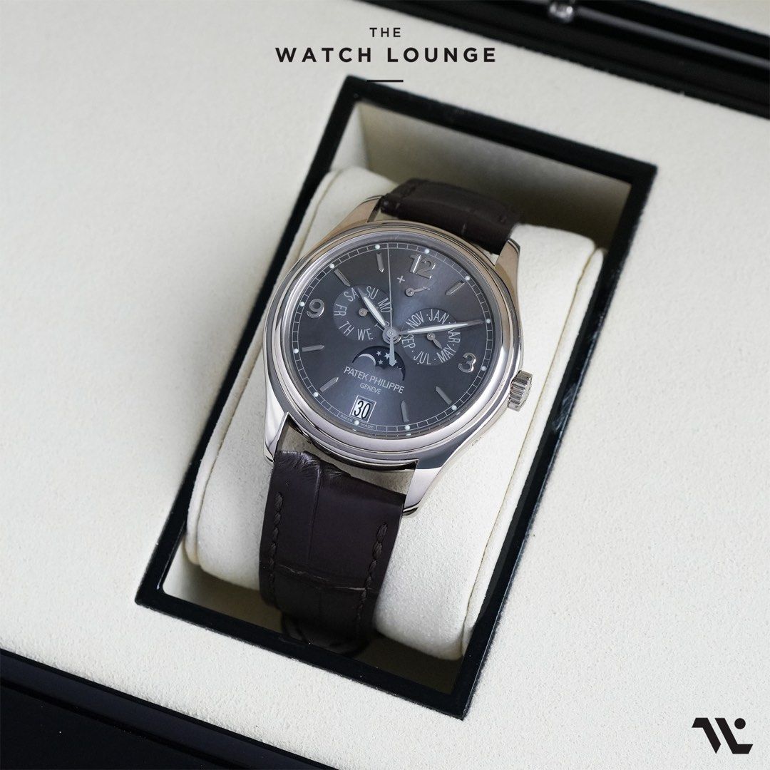 Patek Philippe 5146G Complications Slate Grey Dial with Annual Calendar & Moonphase in White Gold Case 39mm | PP 5146 | Complete Set 2011 (Category: Watches) located in Singapore. Submitted by thewatchlounge (Listing ID 1464186330, Image 1). Description: We have temporarily moved to 16 Tannery Lane, #01-01, Crystal Time Building, Singapore 347778 Patek Philippe PP 5146 Complications Slate Grey Dial with Annual Calendar & Moonphase in White Gold C