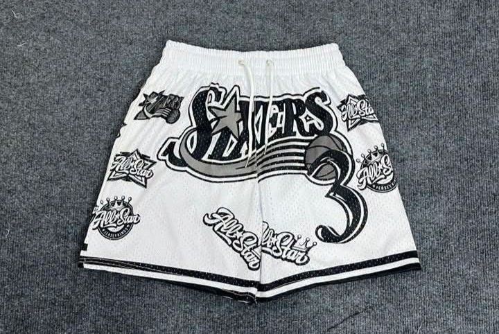 PHILADELPHIA 76ERS MESH SHORTS (Category: Shorts) located in Tanay. Submitted by tykezz (Listing ID 1464204643, Image 2). Description: FOR SALE: PHILADELPHIA 76ERS MESH SHORTS 📩 WHOLESALE OR RETAIL 26-36 po sizes 17 inches length TANAY RIZAL #TYKEZZ #THRIFTMO #philadelphia76ers #meshshorts #followerseveryone #highlightseveryone.