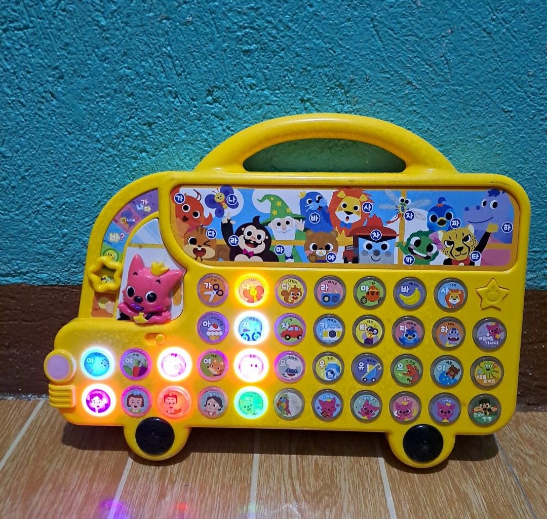 Pingfong Education bus (Category: Interactive Toys) located in Cebu City. Submitted by kaedenscebu (Listing ID 1464320697, Image 1). Description: WORKING BUT AS IS SOME BUTTONS NOT WORKING. WORKING LIGHTS & SOUNDS PA. korean language only.