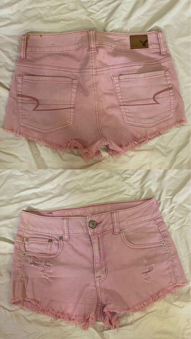 pink denim skirt (Category: Shorts) located in Binalonan. Submitted by vpieces (Listing ID 1464310664, Image 1). Description: size 24-25.