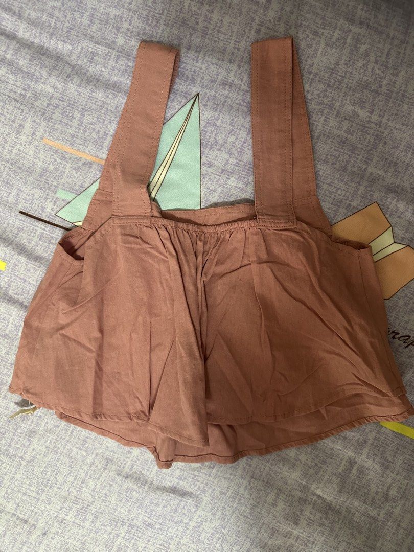 Pink Ruffle Strap Top (Category: Sleeveless) located in Manila. Submitted by joan.here (Listing ID 1464156638, Image 2). Description: Never washed and worn Brand new No brand Crop top Free size fit small.