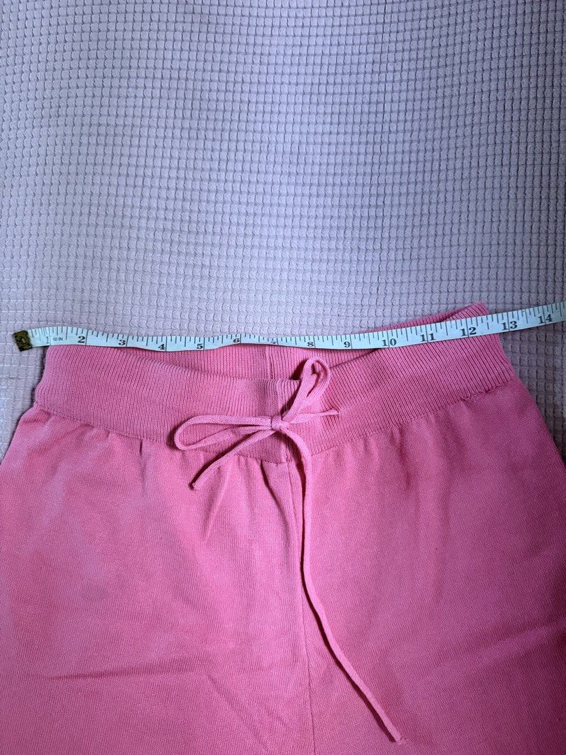 Pink wide leg drawstring sweatpants (Category: Other Bottoms) located in Daraga. Submitted by littlemissdeclutter.wtme (Listing ID 1464201113, Image 3). Description: - preloved - with minimal stains - Wide-leg lounge pants, soft & comfy fabric. - can fit up to M - measurements r on the picture.